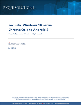 Windows 10 Vs Google Chrome OS and Android Security Whitepaper