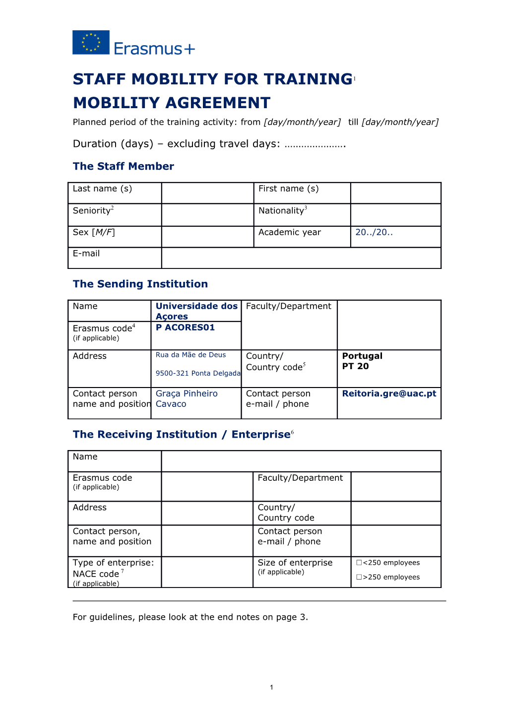 Staff Mobility for Training 1 s1