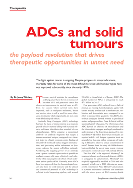 Adcs and Solid Tumours the Payload Revolution That Drives Therapeutic Opportunities in Unmet Need