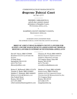 Supreme Judicial Court for the Commonwealth Full Court: SJC-12777 Filed: 10/17/2019 3:46 PM