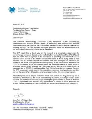 Letter to Federal Government Regarding PSHCP Changes