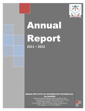 Annual Report of the Year 2011-2012 for Submission Before the Hon’Ble Parliament Through the Govt