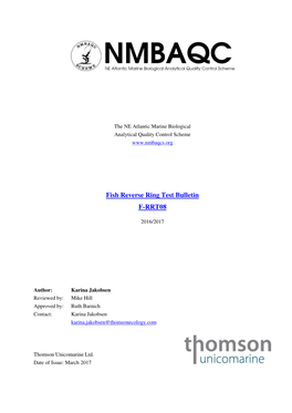 Fish Reverse Ring Test Bulletin F-RRT08
