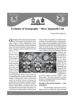 Evolution of Iconography - Shree Jagannath Cult