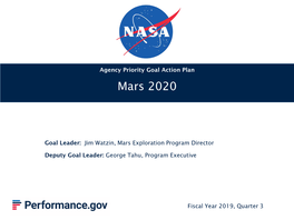Mars 2020 Goal Leader