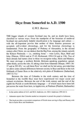 Skye from Somerled to A.D. 1500 G