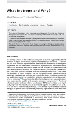 What Inotrope and Why?