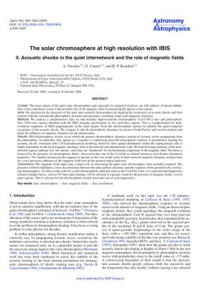 The Solar Chromosphere at High Resolution with IBIS II