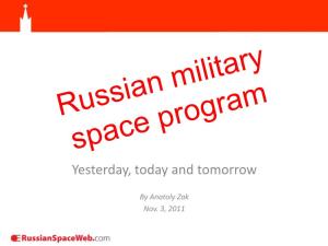 Russian Military Space Program
