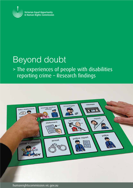 Beyond Doubt > The Experiences of People with Disabilities Reporting Crime – Research Findings