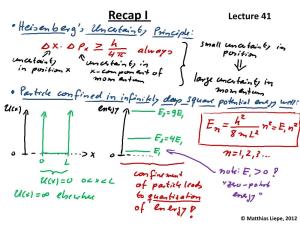 Recap I Lecture 41
