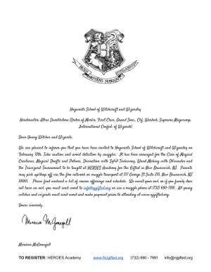 Hogwarts School of Witchcraft and Wizardry Headmaster