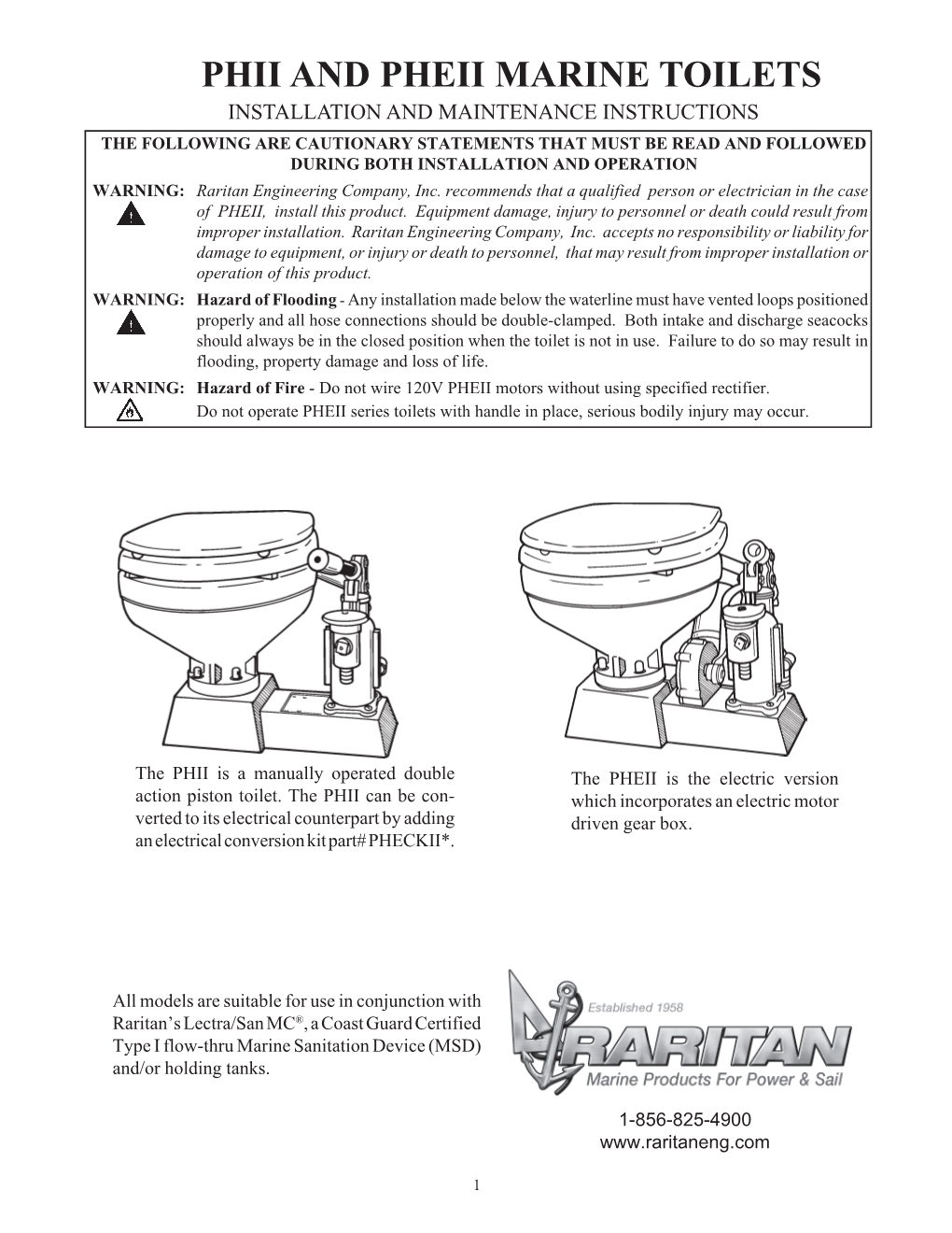 Phii and Pheii Marine Toilets