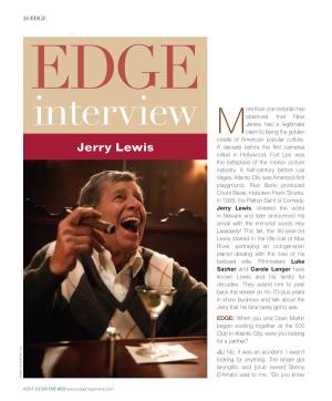 Jerry Lewis a Decade Before the ﬁrst Cameras Rolled in Hollywood, Fort Lee Was the Birthplace of the Motion Picture Industry