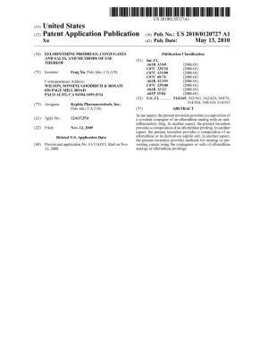 (12) Patent Application Publication (10) Pub. No.: US 2010/0120727 A1 Xu (43) Pub