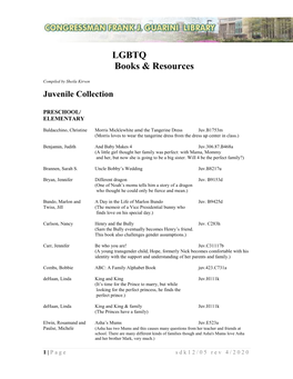 LGBTQ Books & Resources