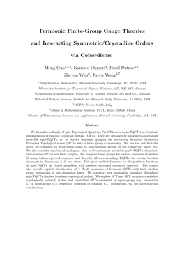 Fermionic Finite-Group Gauge Theories and Interacting Symmetric