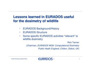 Lessons Learned in EURADOS Useful for the Dosimetry of Wildlife