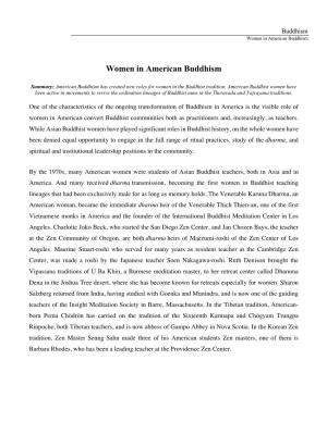 Women in American Buddhism