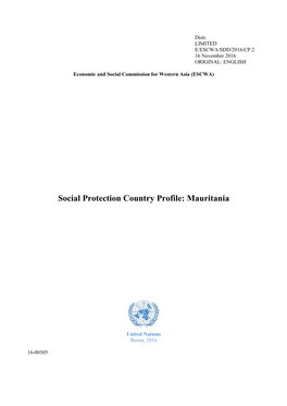 Social Protection Country Profile: Mauritania