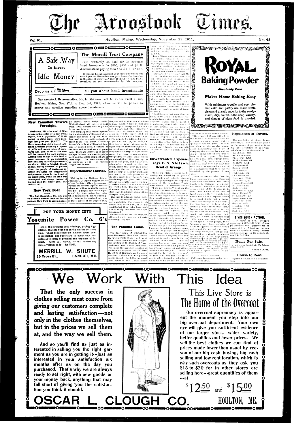 The Aroostook Times, November 29, 1911