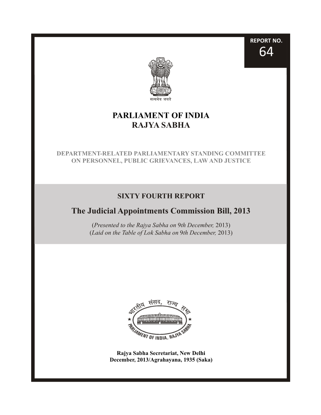 Cover-64 Report-Law and Justice-13-14