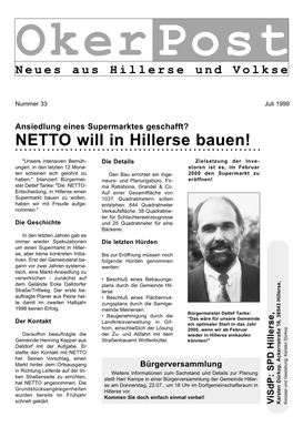 NETTO Will in Hillerse Bauen!