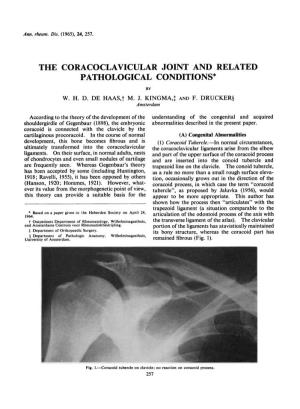 The Coracoclavicular Jointand Related
