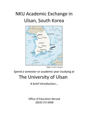 NKU Academic Exchange in Ulsan, South Korea
