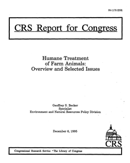 CRS Report for Congress