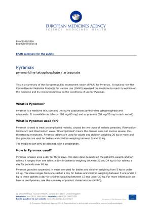 Pyramax, See the Summary of Product Characteristics (Smpc)