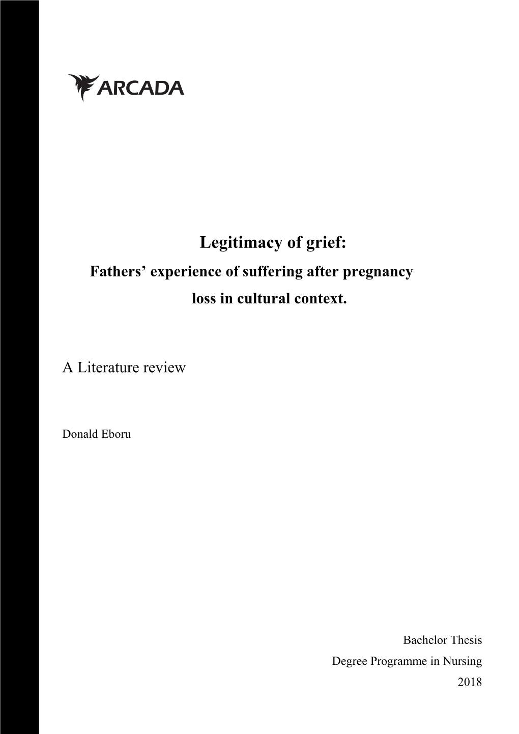 Donald Thesis Legitimacy of Grief.Pdf