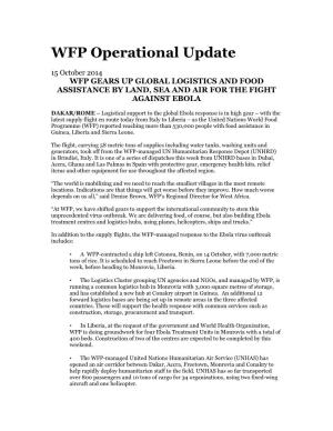 WFP Operational Update
