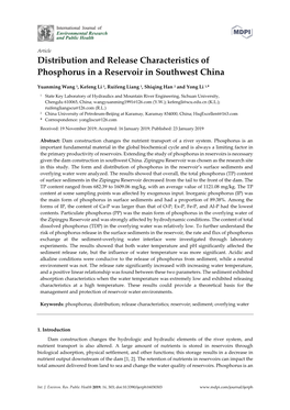 Distribution and Release Characteristics of Phosphorus in a Reservoir in Southwest China