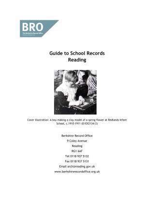 Guide to School Records Reading