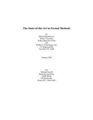 The State-Of-The-Art in Formal Methods