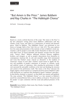 James Baldwin and Ray Charles in “The Hallelujah Chorus”
