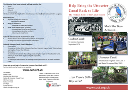 Help Bring the Uttoxeter Canal Back to Life