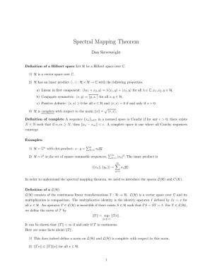 Spectral Mapping Theorem