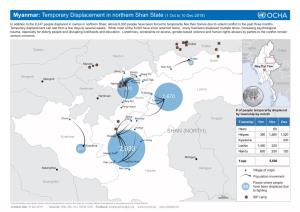 Temporary Displacement in Northern Shan State (1 Oct to 10 Dec 2018)