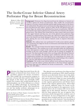 The-Crease Inferior Gluteal Artery Perforator Flap for Breast Reconstruction