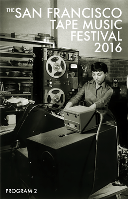 Tape Fest 2016 Program SATURDAY
