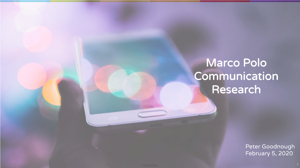 Marco Polo Communication Research