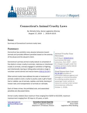 Connecticut's Animal Cruelty Laws