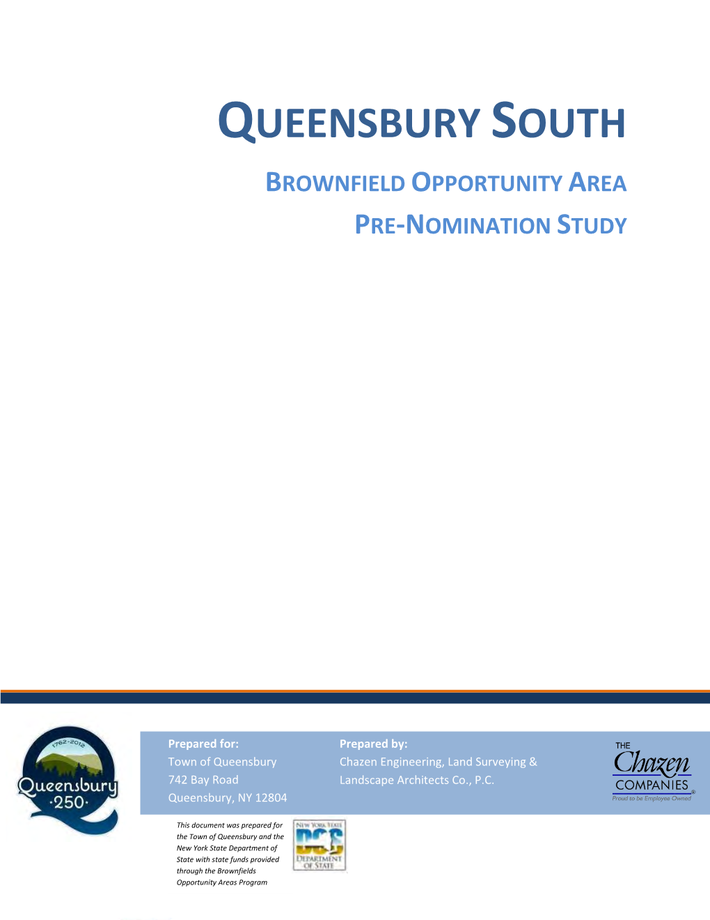 Queensbury South BOA Pre-Nomination Study Vicinity Map