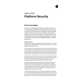 Apple at Work Platform Security