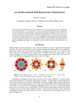 Art and Recreational Math Based on Kite-Tiling Rosettes