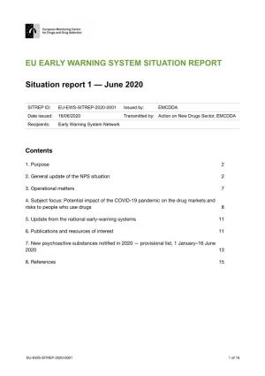 Eu Early Warning System Situation Report