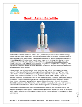 1 South Asian Satellite