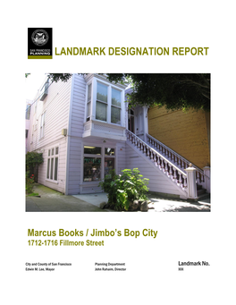 Landmark Designation Report